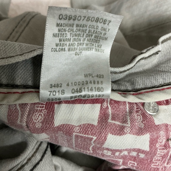 LEVI’S MEN’S THE ORIGINAL JEANS SKINNY 511 Gray Slim Jeans Textured Denim - Picture 7 of 13